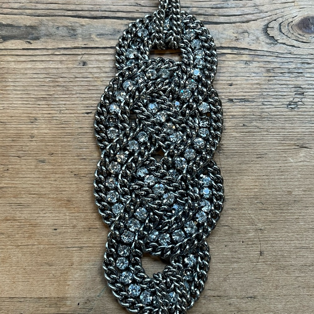 Silver Chain Link Statement Bracelet